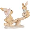 Decoración Conejo Clayre & Eef 6PR5881 16x6x11 cm Marrón y Blanco