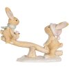 Decoración Conejo Clayre & Eef 6PR5881 16x6x11 cm Marrón y Blanco