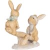 Decoración Conejo Clayre & Eef 6PR5881 16x6x11 cm Marrón y Blanco