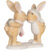 Conejo Decorativo Clayre & Eef 6PR5882 10x5x10 cm Marrón y Blanco