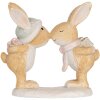 Conejo Decorativo Clayre & Eef 6PR5882 10x5x10 cm Marrón y Blanco