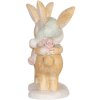 Conejo Decorativo Clayre & Eef 6PR5882 10x5x10 cm Marrón y Blanco