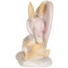 Conejo Decorativo Clayre & Eef 6PR5883 11x6x9 cm Marrón Blanco