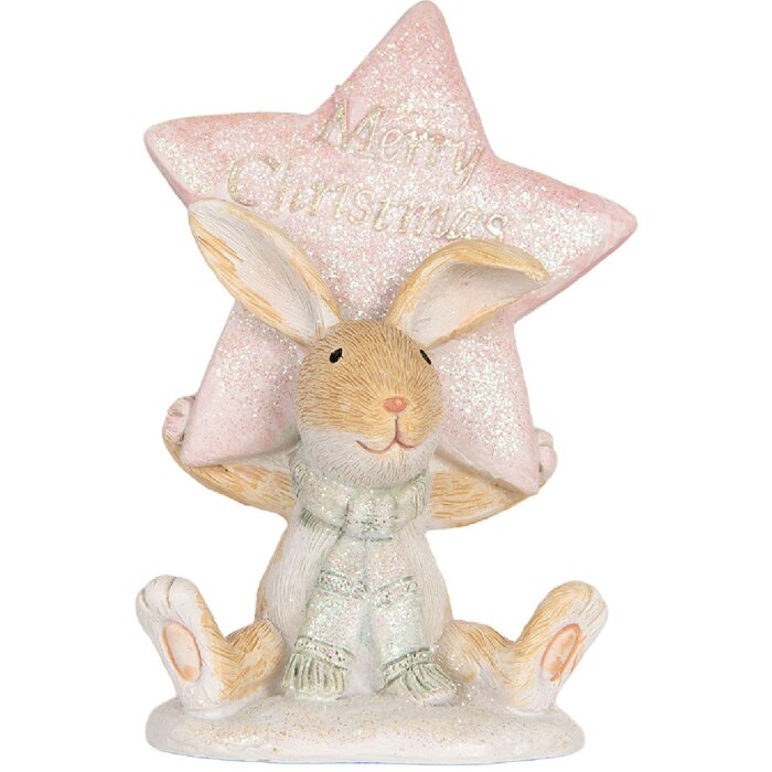 Conejo Decorativo Clayre & Eef 6PR5884 8x5x11 cm
