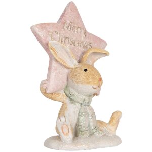 Conejo Decorativo Clayre & Eef 6PR5884 8x5x11 cm
