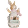 Decoración de conejo Clayre & Eef 6PR5885 8x6x9 cm Marrón Blanco