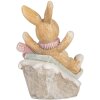 Decoración de conejo Clayre & Eef 6PR5885 8x6x9 cm Marrón Blanco