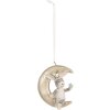 Clayre & Eef 6PR5890 Decoración Colgante Conejo Set 2 Gris y Dorado