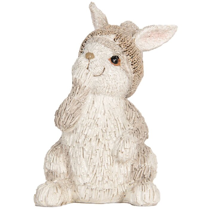 Clayre & Eef 6PR5891 Conejo Decorativo 9x9x14 cm