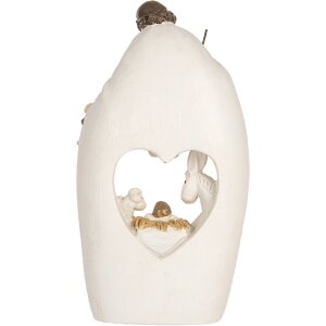 Grupo Navideño Clayre & Eef 6PR5892 12x6x22 cm Beige y Marrón