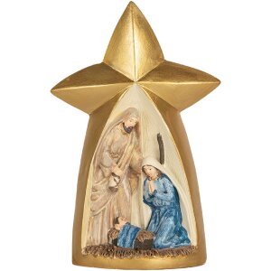 Clayre & Eef 6PR5893 Grupo Navideño 14x6x21 cm Dorado y Marrón