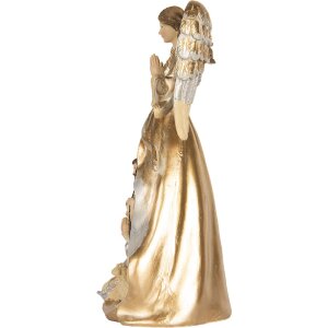 Grupo Navideño decorativo Clayre & Eef 6PR5897 16x13x31 cm Beige y Blanco