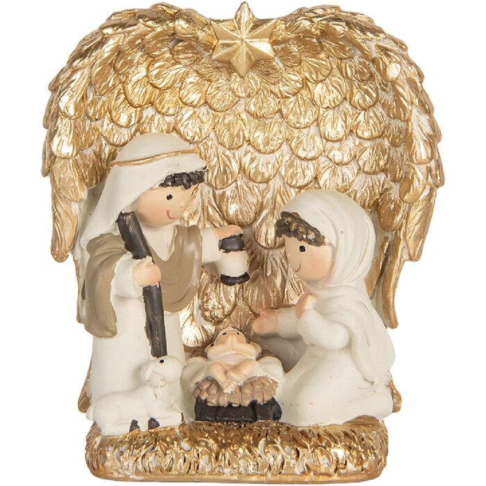 Grupo Navideño Clayre & Eef 6PR5898 12x6x13 cm Dorado Blanco