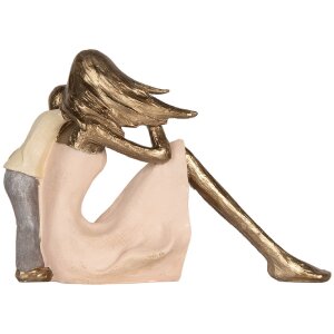 Decoración Madre con Hijo Clayre & Eef 6PR5900 23x9x16 cm Rosa dorada