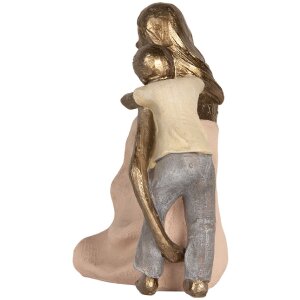 Decoración Madre con Hijo Clayre & Eef 6PR5900 23x9x16 cm Rosa dorada