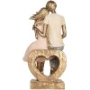 Decoración Pareja Sentada Clayre & Eef 6PR5901 14x12x28 cm Dorado Rosado
