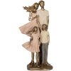 Decoración Familia 17x11x35 cm Clayre & Eef 6PR5902 Dorado y Rosa