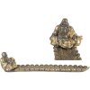 Candelabro Buda para Incienso Clayre & Eef Plateado Dorado 33x8x7 cm