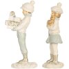 Clayre & Eef 6PR5917 Decoración Infantil 2 piezas 5x4x11 cm Blanco Verde