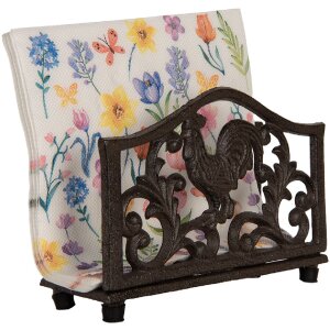 Clayre & Eef 6Y5755 Soporte para servilletas 17x6x12 cm Marrón