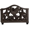 Clayre & Eef 6Y5755 Soporte para servilletas 17x6x12 cm Marrón