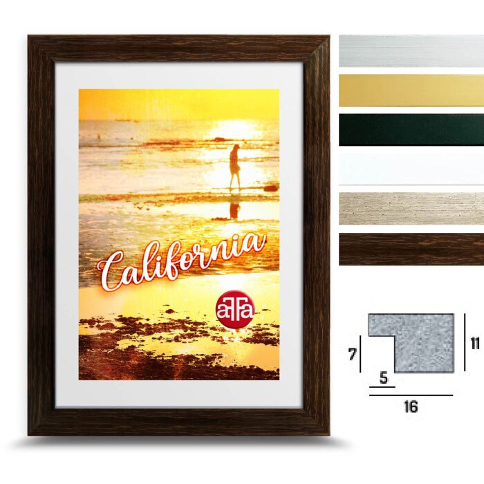 Marco de fotos California Acrílico Poliestireno muchos tamaños y colores