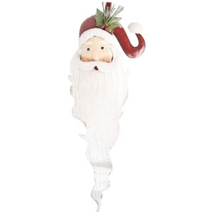 Clayre & Eef 5Y1318 Decoración de Pared Papá Noel 30x10x79 cm Blanco Rojo