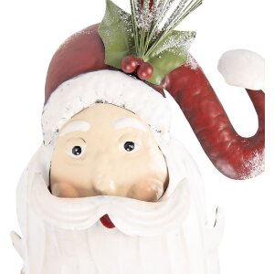 Clayre & Eef 5Y1318 Decoración de Pared Papá Noel 30x10x79 cm Blanco Rojo