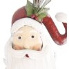 Clayre & Eef 5Y1318 Decoración de Pared Papá Noel 30x10x79 cm Blanco Rojo