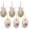 Clayre & Eef 65907 Decoración Colgante Huevo (Set de 6) Ø 7x10 cm