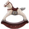 Clayre & Eef 6CE2248 Caballo balancín decorativo Beige-Rojo 11x3x11 cm