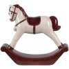 Clayre & Eef 6CE2249 Caballo Balancín Decorativo Beige/Rojo 15x4x14 cm