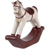Clayre & Eef 6CE2249 Caballo Balancín Decorativo Beige/Rojo 15x4x14 cm