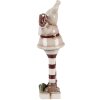 Clayre & Eef 6CE2251 Decoración Papá Noel Beige-Rojo 8x7x23 cm