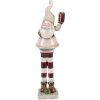 Clayre & Eef 6CE2252 Decoración Papá Noel 9x8x30 cm Beige/Rojo