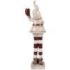 Clayre & Eef 6CE2252 Decoración Papá Noel 9x8x30 cm Beige/Rojo