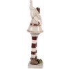 Clayre & Eef 6CE2252 Decoración Papá Noel 9x8x30 cm Beige/Rojo