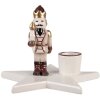 Clayre & Eef 6CE2253 Candelabro Cascanueces Beige Rojo 15x14x12 cm