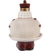 Clayre & Eef 6CE2254 Cuenco Decorativo con Tapa Beige Rojo Ø 17x25 cm