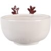Clayre & Eef 6CE2255 Taza con Platillo Beige Blanco 12x12x18 cm
