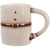 Clayre & Eef 6CE2255 Taza con Platillo Beige Blanco 12x12x18 cm