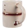 Clayre & Eef 6CE2255 Taza con Platillo Beige Blanco 12x12x18 cm