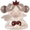 Clayre & Eef 6CE2256 Decoración Maceta 17x14x17 cm Beige-Rojo