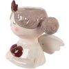 Clayre & Eef 6CE2256 Decoración Maceta 17x14x17 cm Beige-Rojo