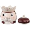 Clayre & Eef 6CE2257 Tarro con tapa Beige-Rojo 16x19 cm