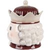 Clayre & Eef 6CE2257 Tarro con tapa Beige-Rojo 16x19 cm