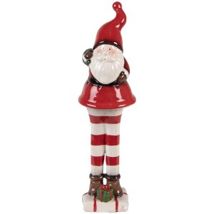 Clayre & Eef 6CE2264 Decoración Papá Noel 7x7x23 cm Rojo/Blanco