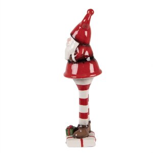 Clayre & Eef 6CE2264 Decoración Papá Noel 7x7x23 cm Rojo/Blanco
