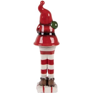 Clayre & Eef 6CE2264 Decoración Papá Noel 7x7x23 cm Rojo/Blanco