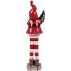 Clayre & Eef 6CE2265 Decoración Papá Noel Rojo Blanco 9x8x30 cm